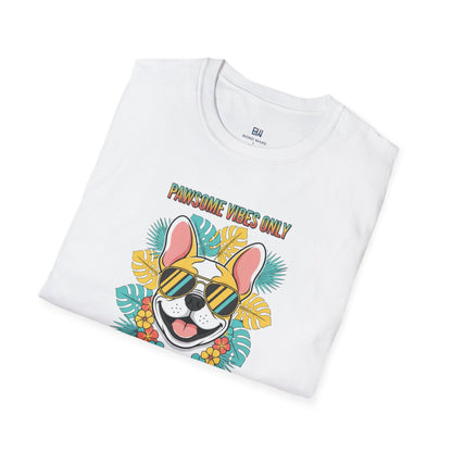"Pawsome Vibes Only" Summer Frenchie T-Shirt