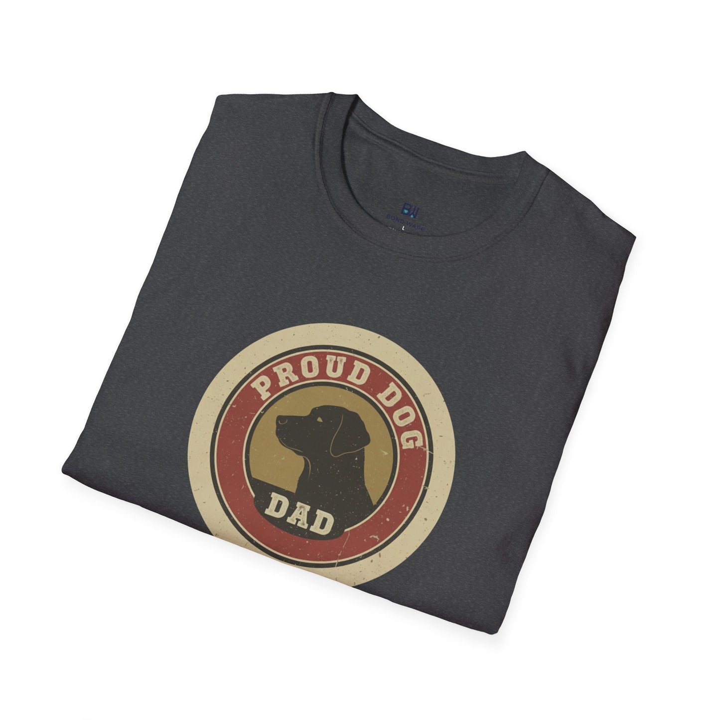 "Proud Dog Dad" Classic Badge Graphic Tee