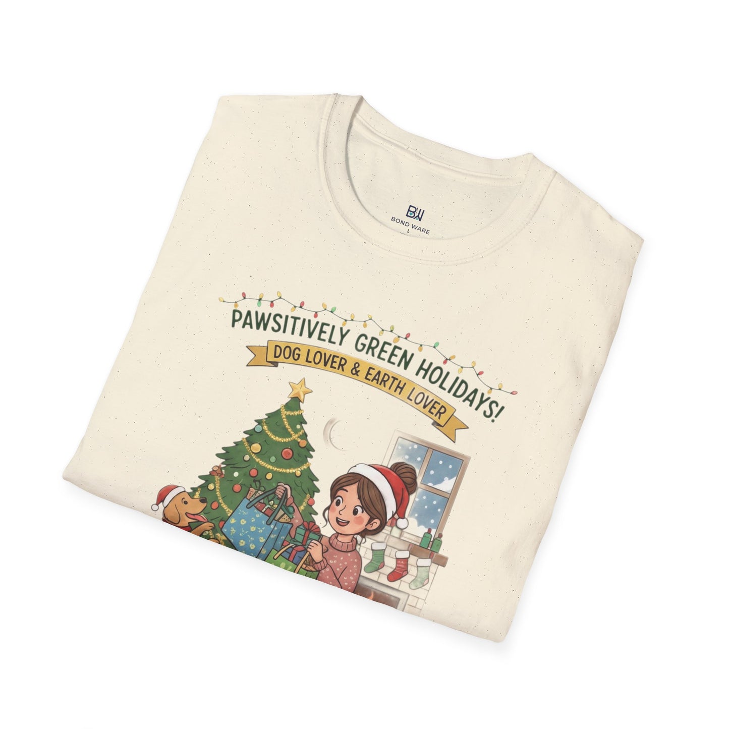 Cute Dog Lover Earth Lover Green Holidays Xmas T-Shirt