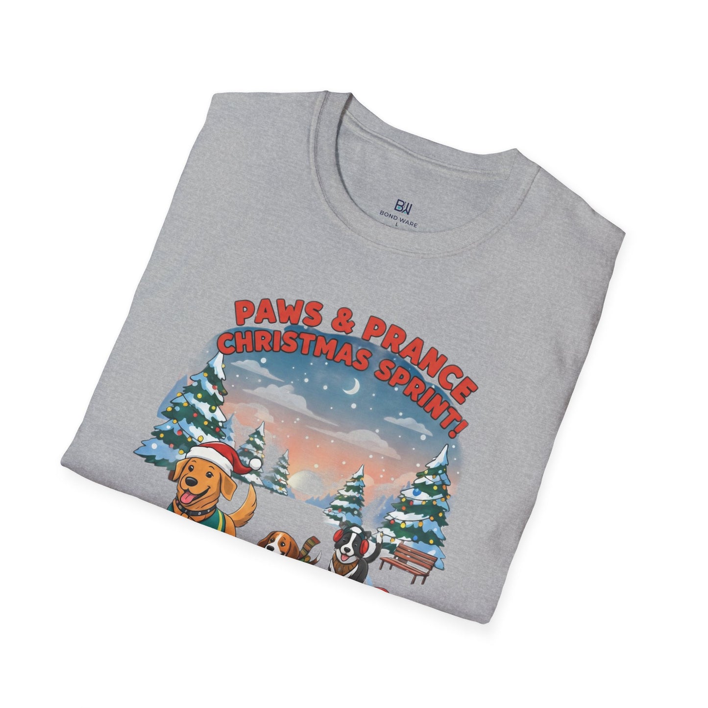 Cute Dogs Christmas Sprint Holiday Race Lover T-Shirt