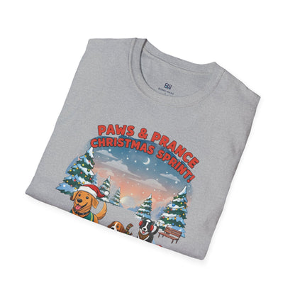 Cute Dogs Christmas Sprint Holiday Race Lover T-Shirt