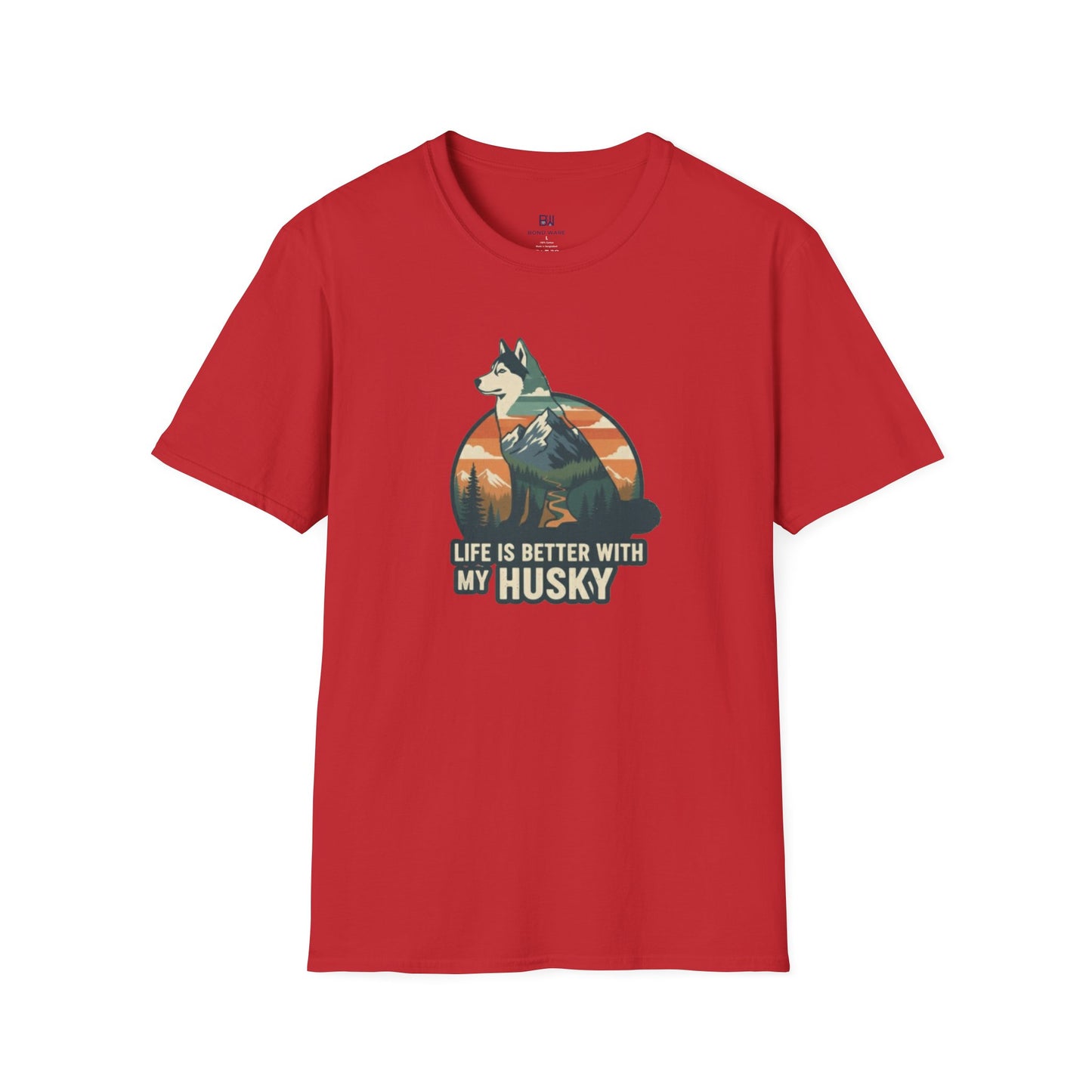 Retro "Life Is Better With My Husky" T-Shirt