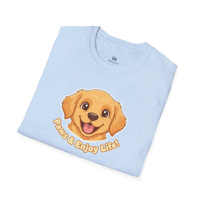 Adorable "Paws & Enjoy Life" Dog Lover Tee
