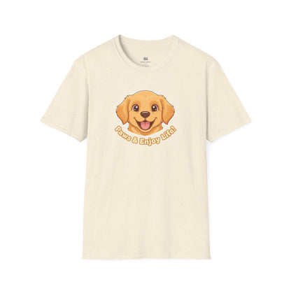 Adorable "Paws & Enjoy Life" Dog Lover Tee