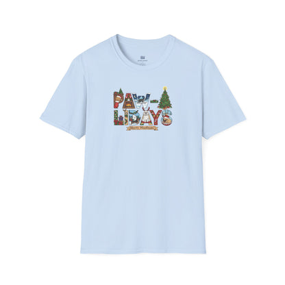 Merry Woofmas Paw-lidays Cute Dog Scenes Xmas Gift T-Shirt