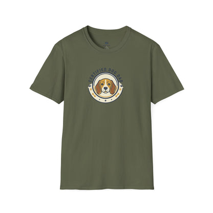"Certified Dog Dad" Retro-Style Badge T-Shirt