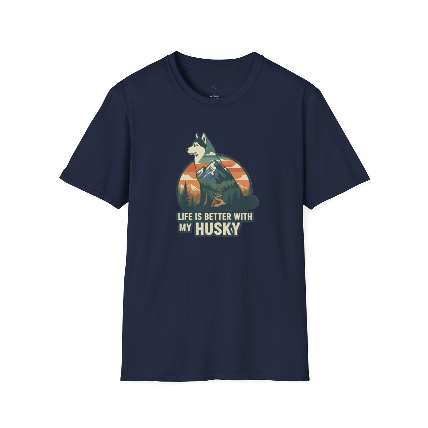 Retro "Life Is Better With My Husky" T-Shirt