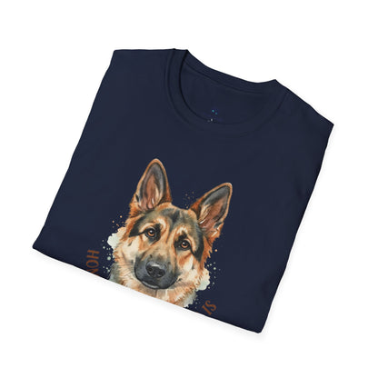 "Home is Where the Dog Is" Watercolor GSD T-Shirt