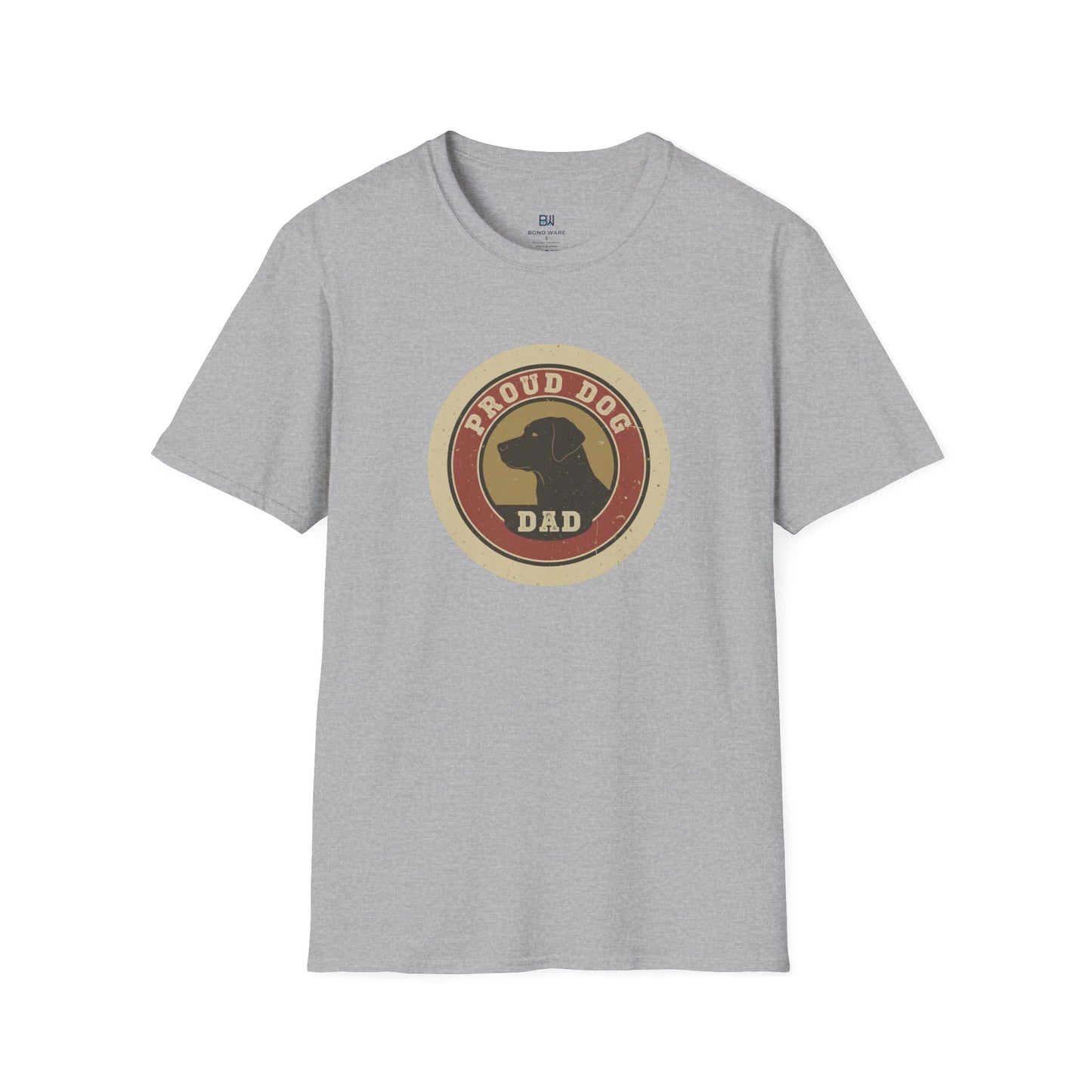 "Proud Dog Dad" Classic Badge Graphic Tee