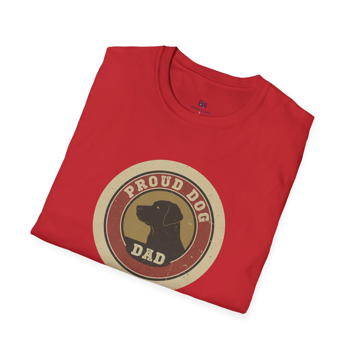 "Proud Dog Dad" Classic Badge Graphic Tee