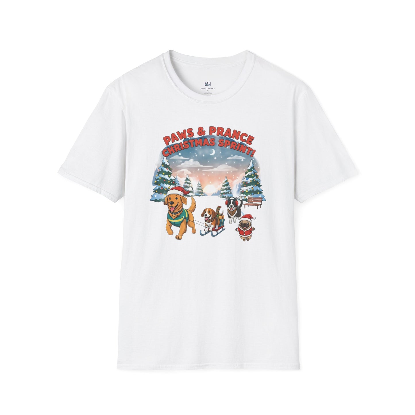 Cute Dogs Christmas Sprint Holiday Race Lover T-Shirt