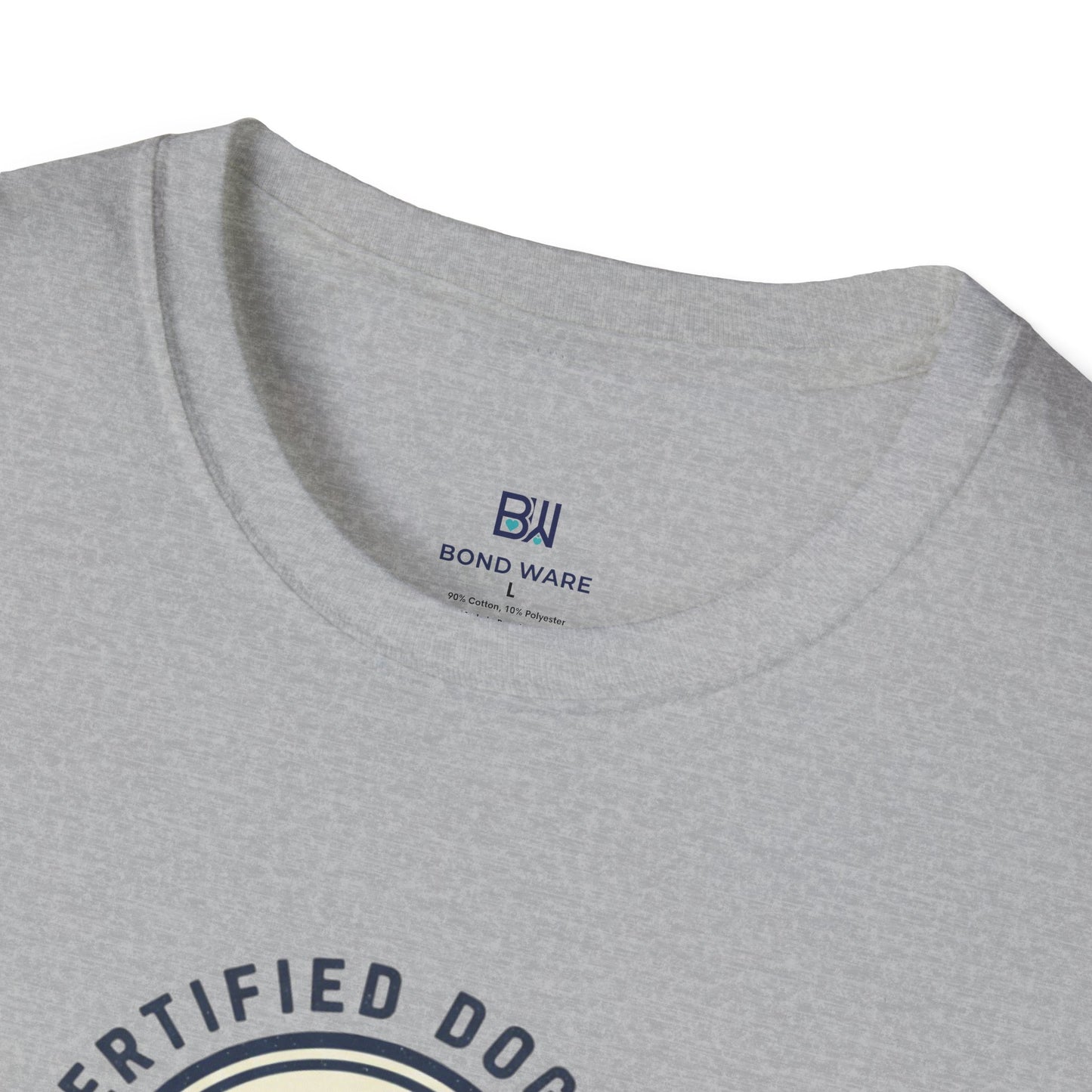 "Certified Dog Dad" Retro-Style Badge T-Shirt