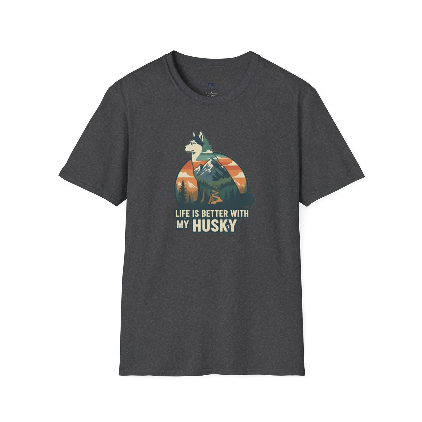 Retro "Life Is Better With My Husky" T-Shirt