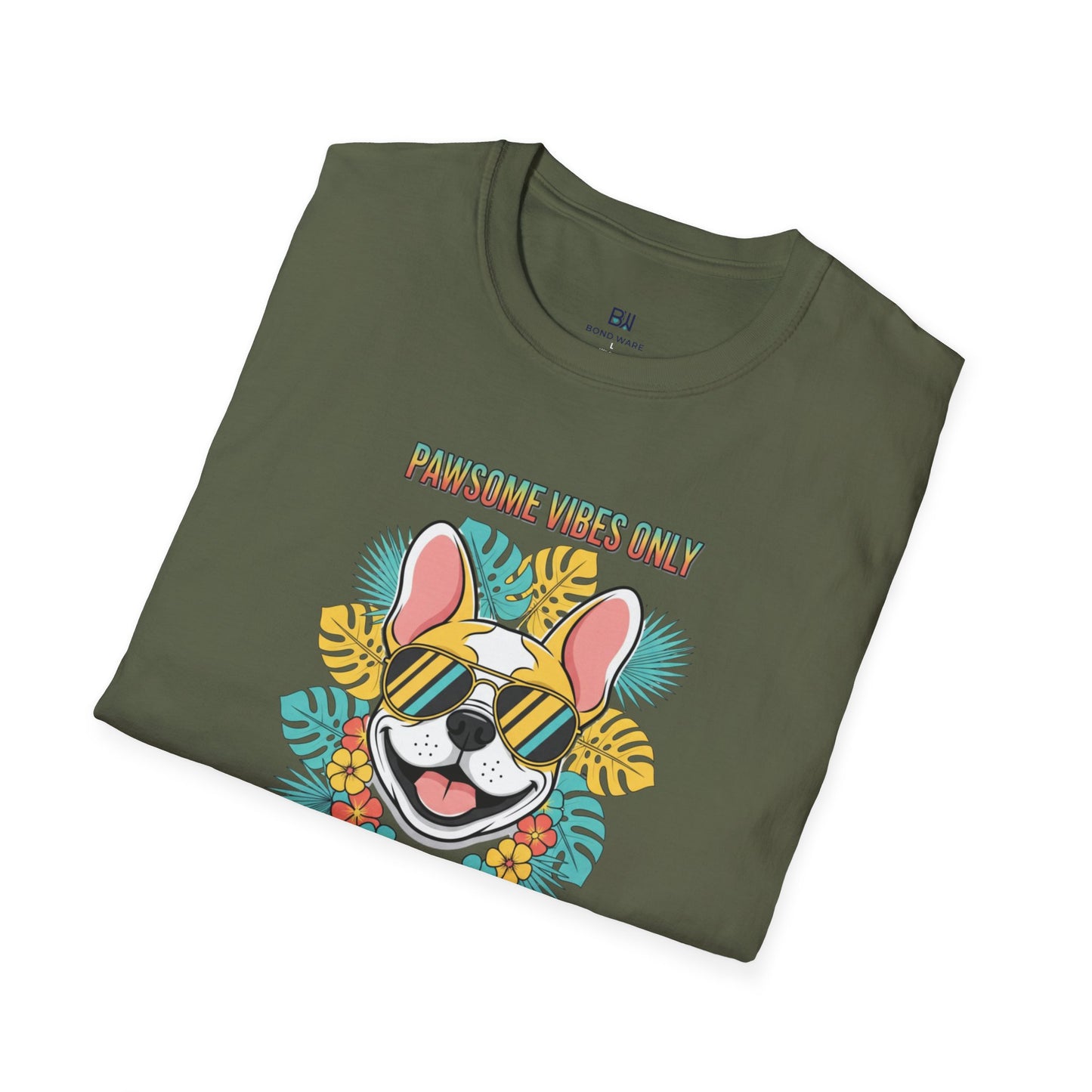 "Pawsome Vibes Only" Summer Frenchie T-Shirt