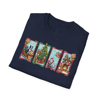 Merry Christmas Dog Comic Story Cute Puppy Holiday T-Shirt