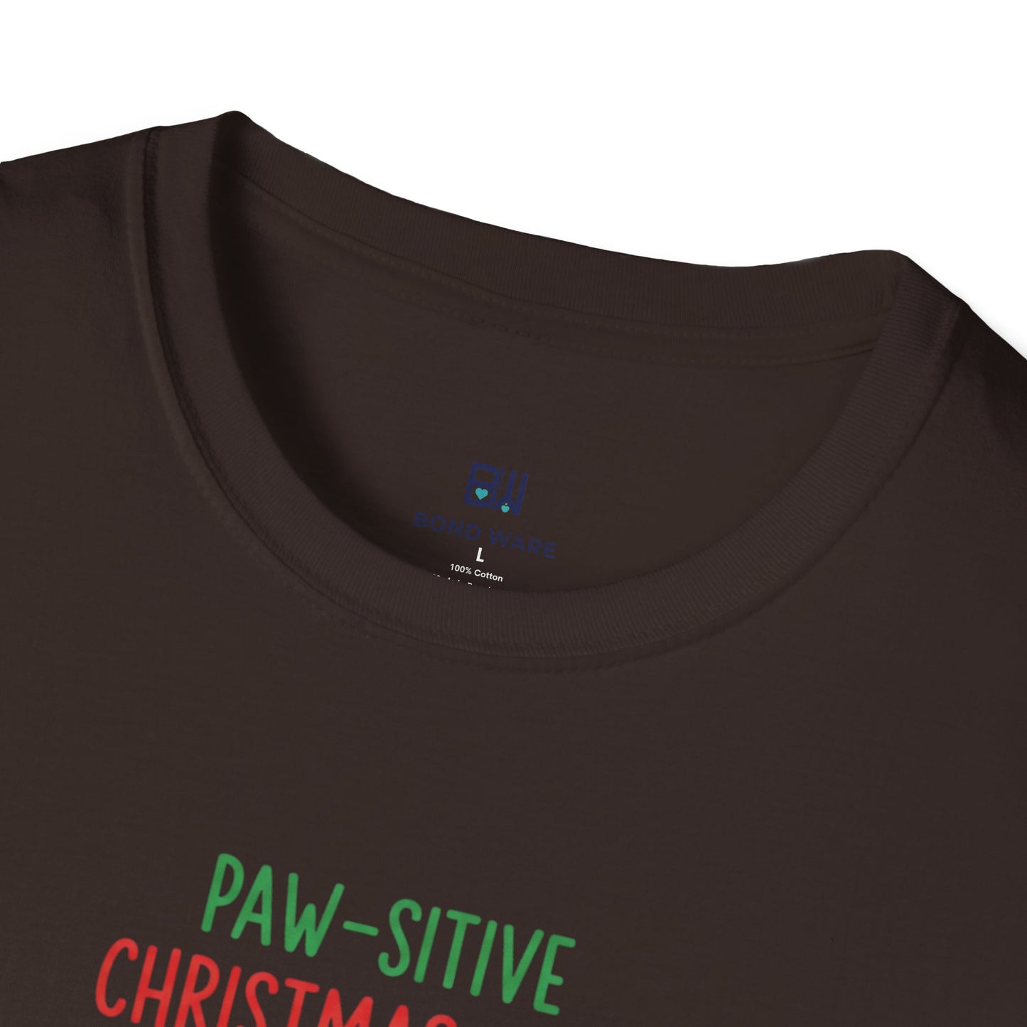 "Paw-sitive Christmas Vibes" Holiday Dog T-Shirt