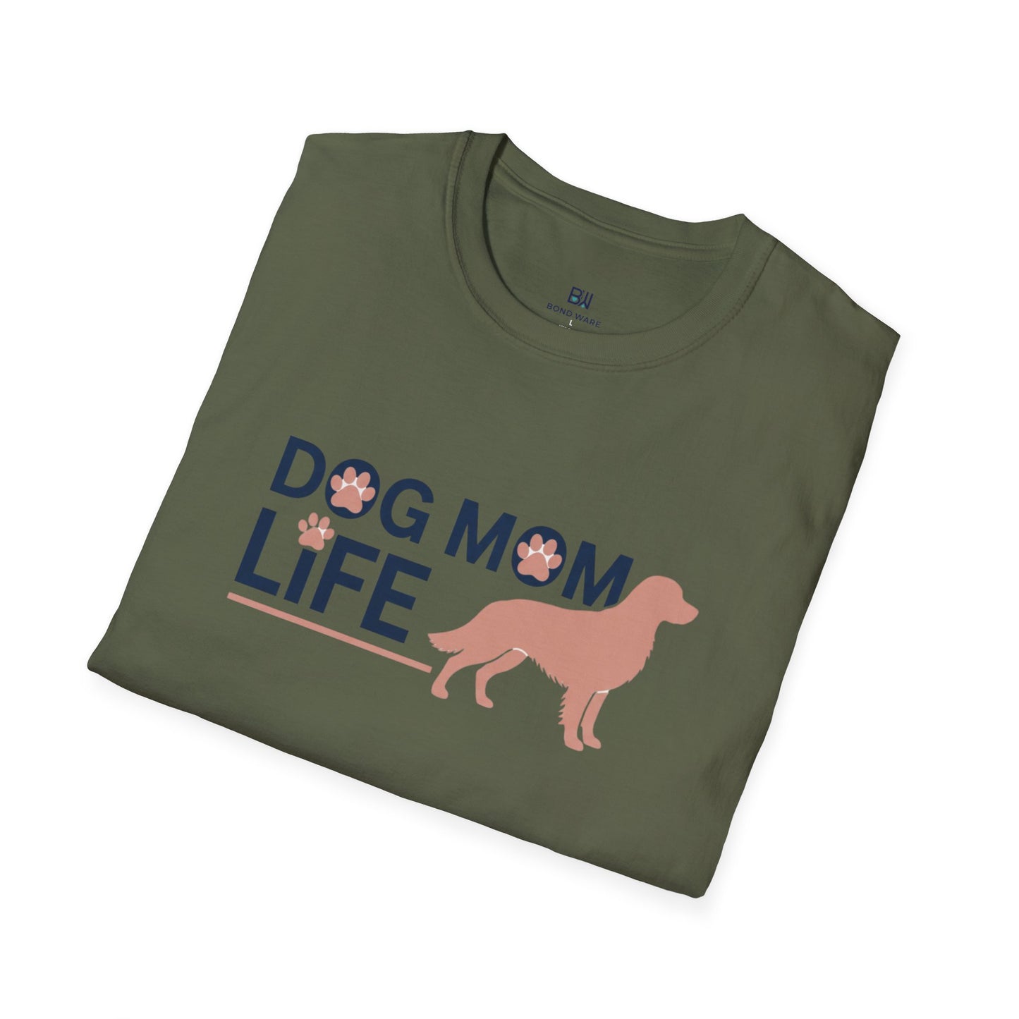 Modern "Dog Mom Life" Graphic T-Shirt
