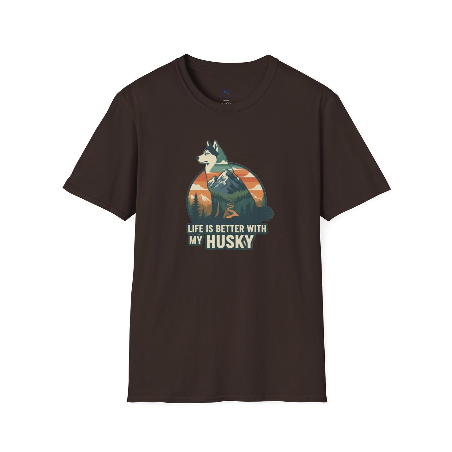 Retro "Life Is Better With My Husky" T-Shirt