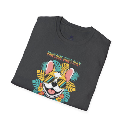 "Pawsome Vibes Only" Summer Frenchie T-Shirt