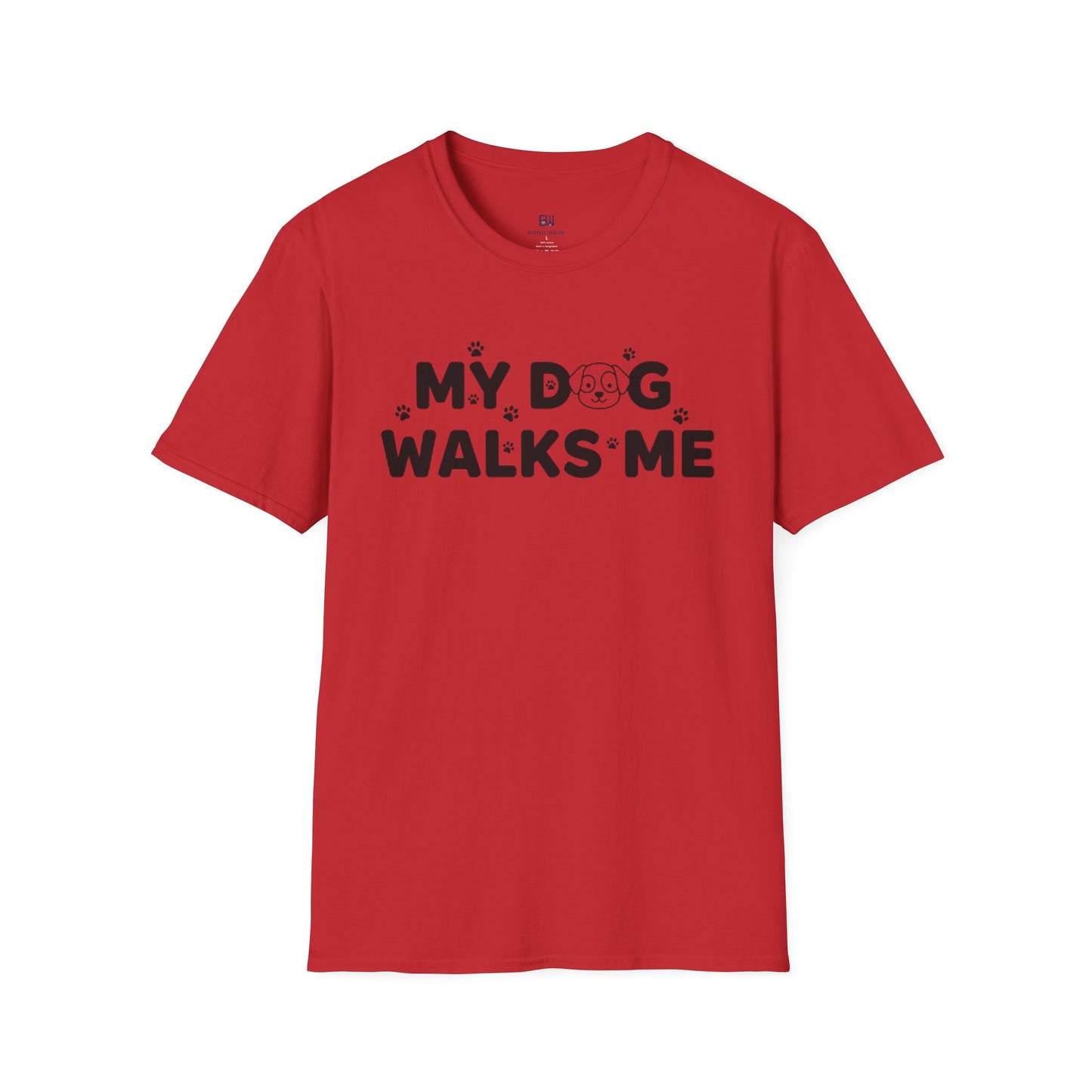 Funny Dog Lover "My Dog Walks Me" T-Shirt