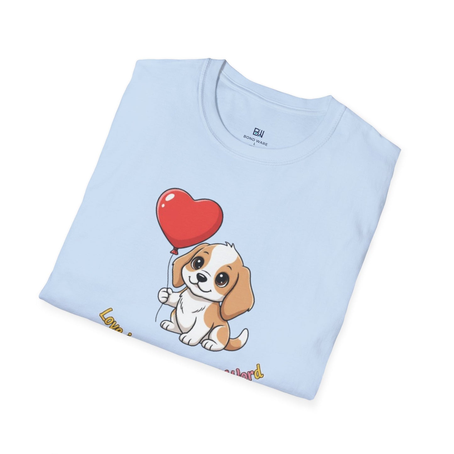 "Love is a Four-Legged Word" Cute Pup Tee