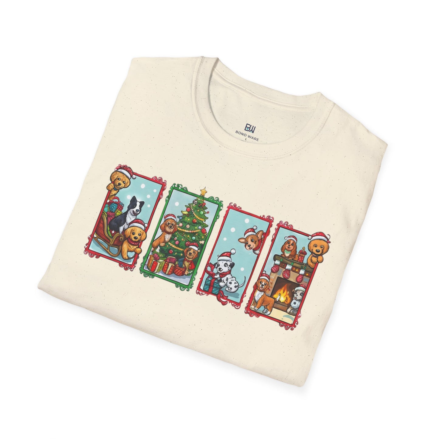 Merry Christmas Dog Comic Story Cute Puppy Holiday T-Shirt