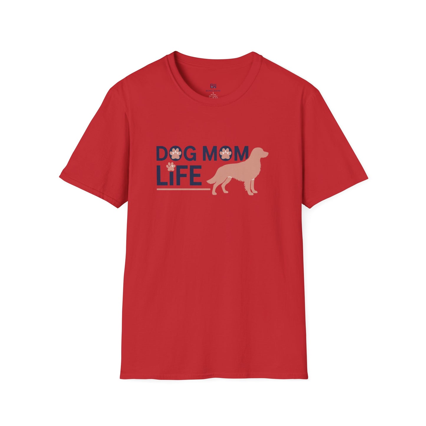 Modern "Dog Mom Life" Graphic T-Shirt