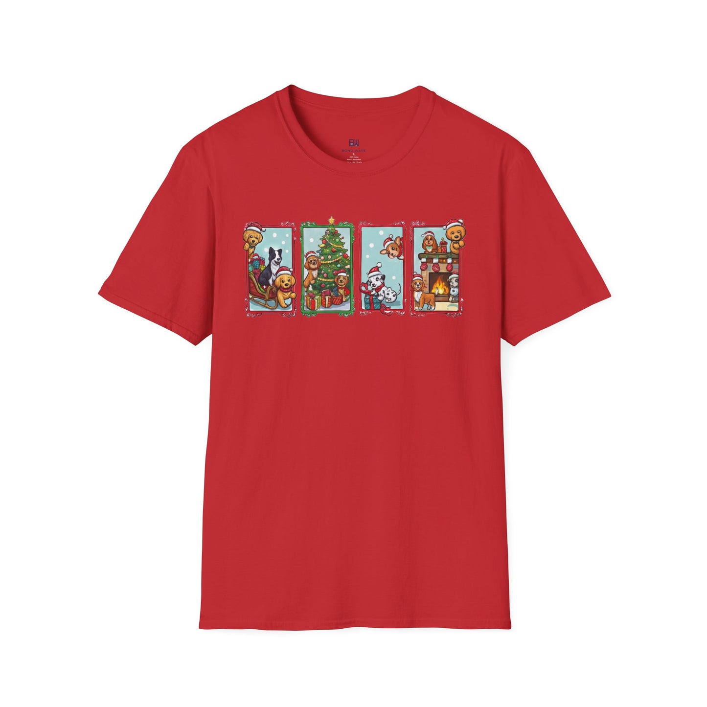 Merry Christmas Dog Comic Story Cute Puppy Holiday T-Shirt