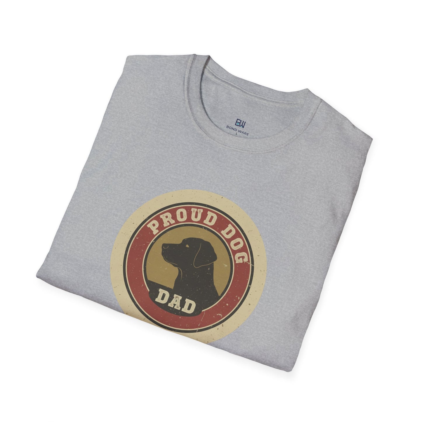 "Proud Dog Dad" Classic Badge Graphic Tee