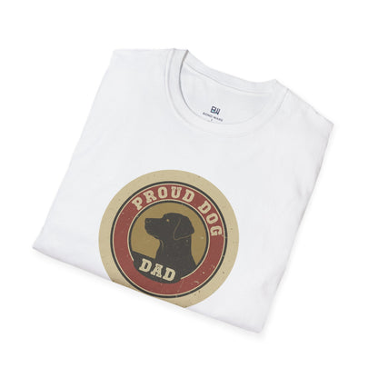 "Proud Dog Dad" Classic Badge Graphic Tee