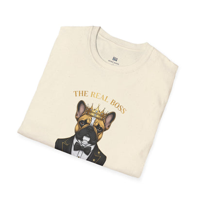 "The Real Boss" French Bulldog Graphic Tee