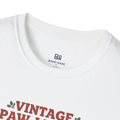 Vintage Paw-lidays Retro Christmas Dog Lover Holiday T-Shirt