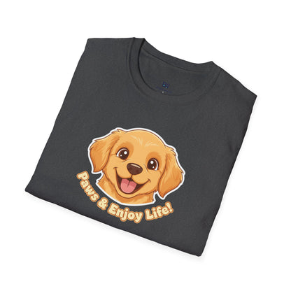 Adorable "Paws & Enjoy Life" Dog Lover Tee