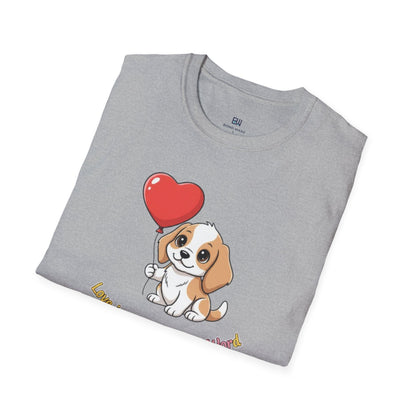 "Love is a Four-Legged Word" Cute Pup Tee