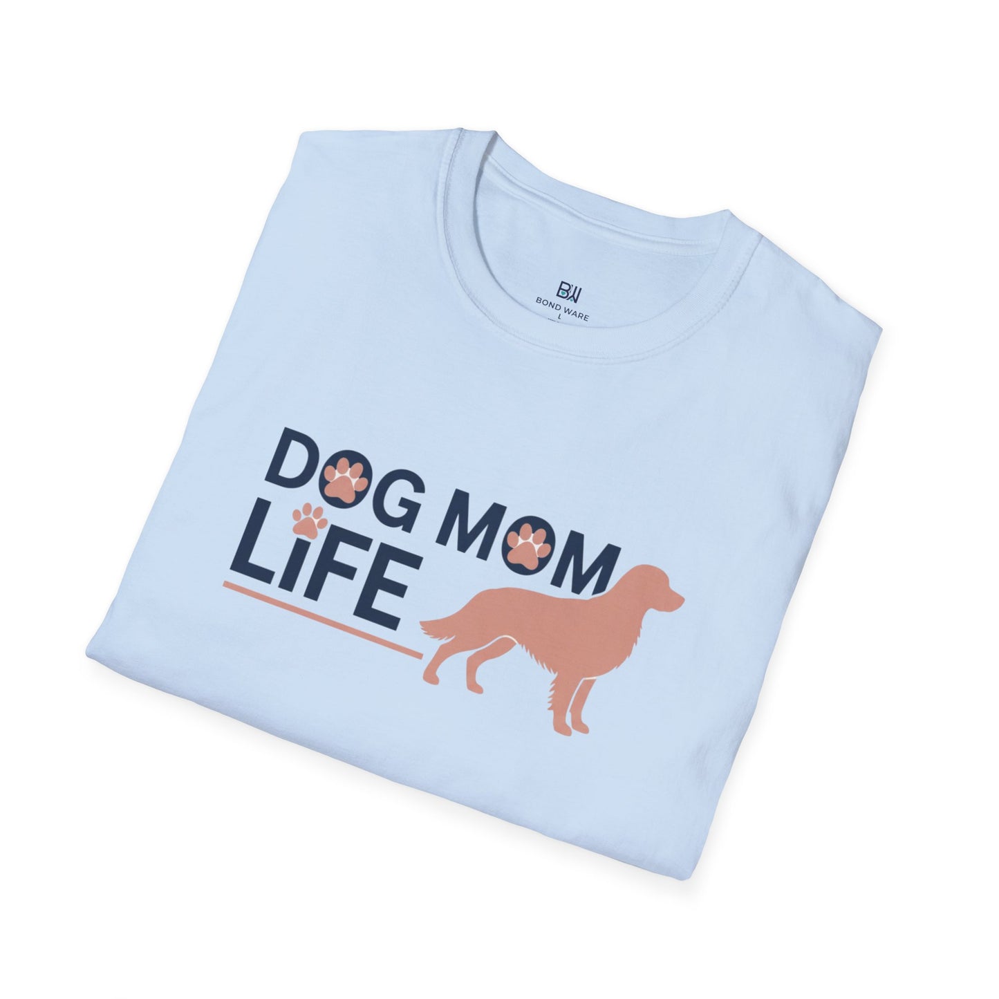 Modern "Dog Mom Life" Graphic T-Shirt