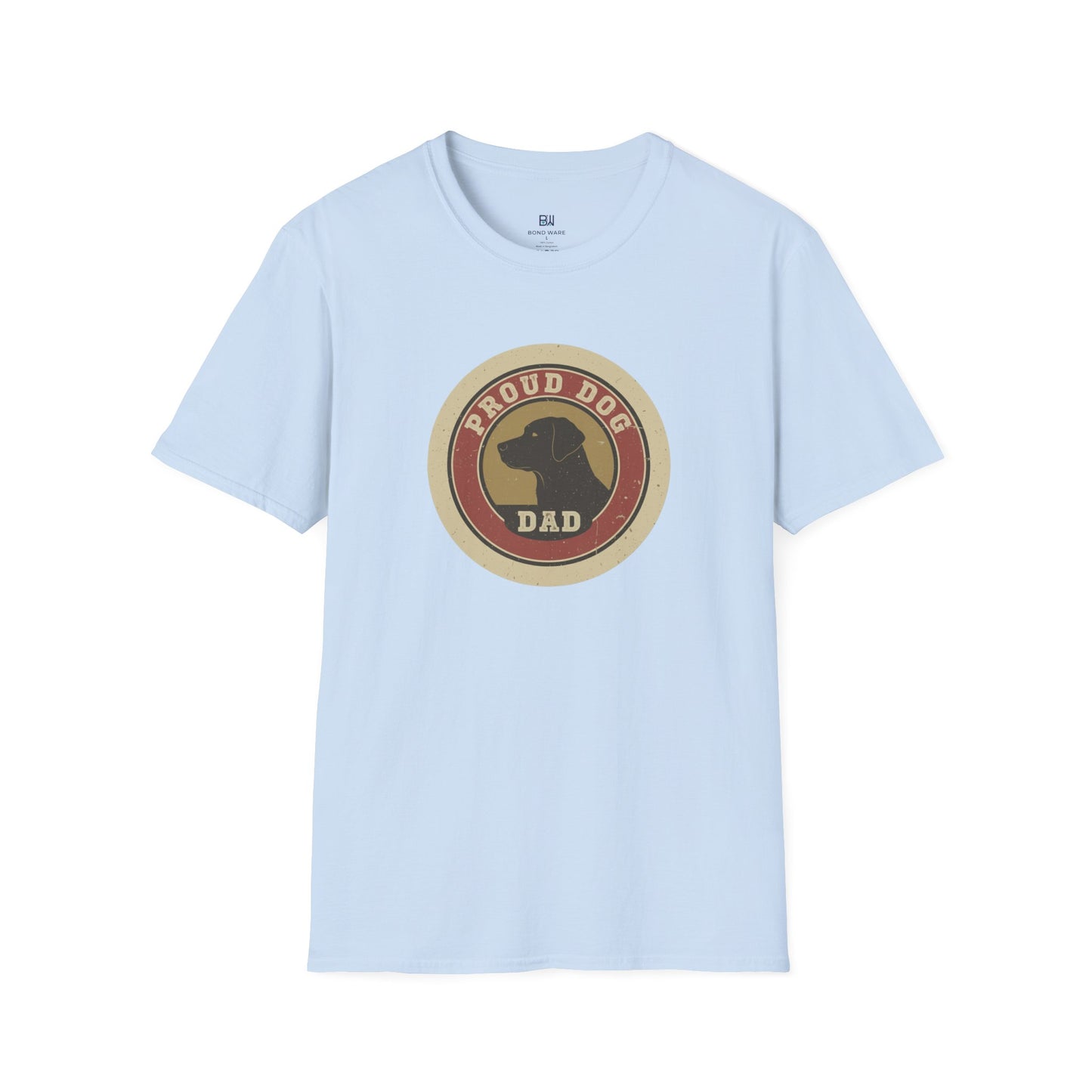 "Proud Dog Dad" Classic Badge Graphic Tee