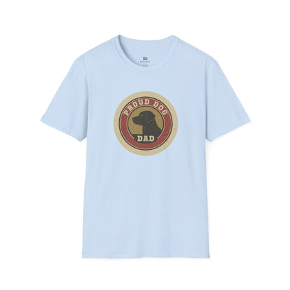 "Proud Dog Dad" Classic Badge Graphic Tee