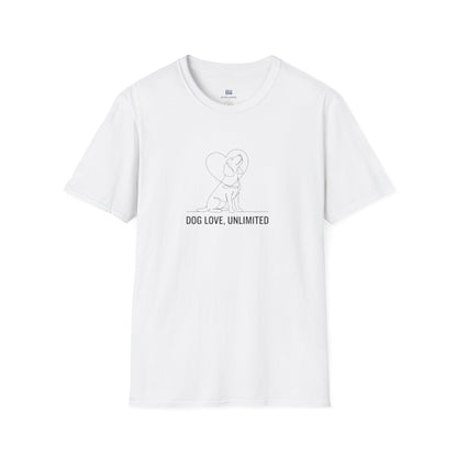 "Dog Love, Unlimited" Minimalist Line Art Tee