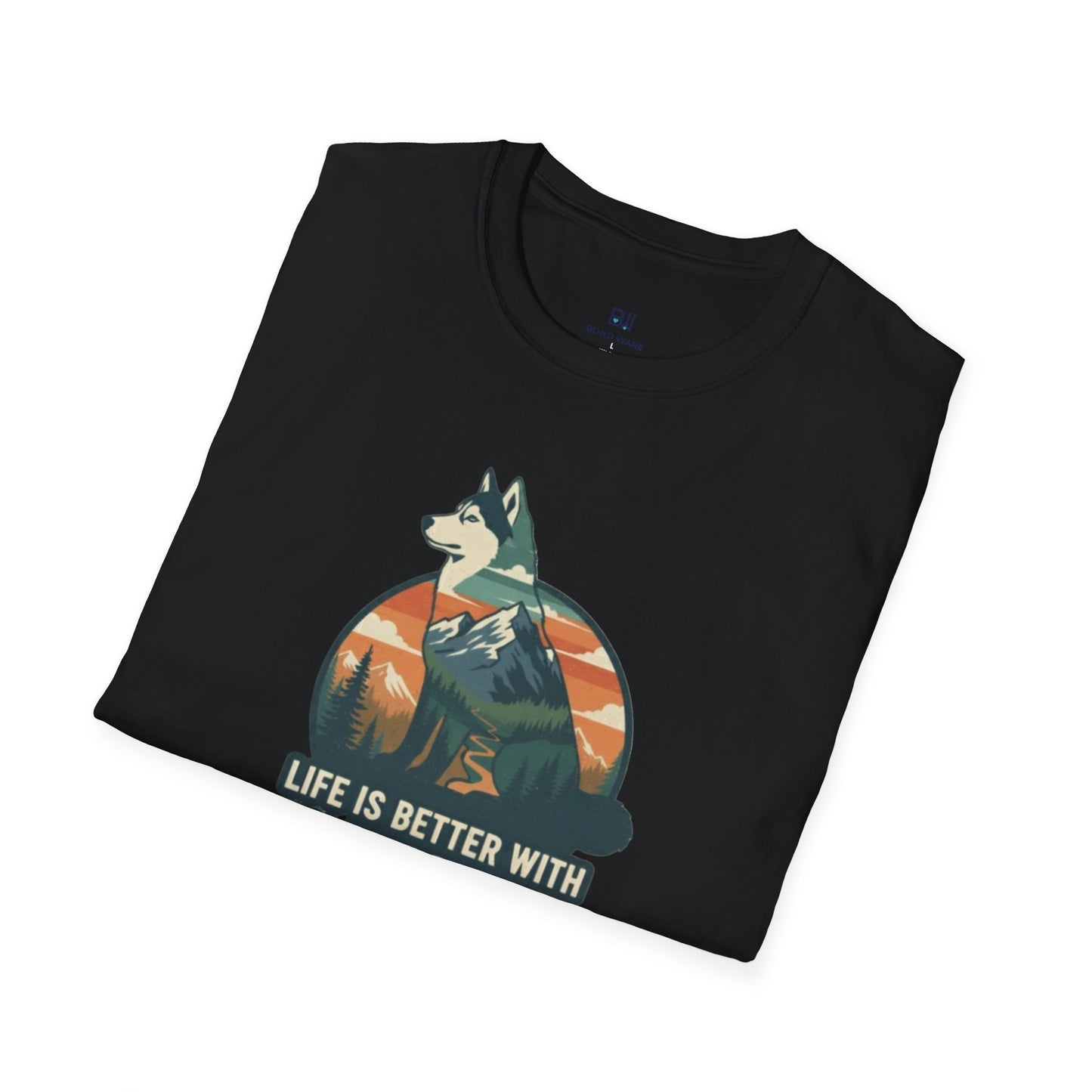 Retro "Life Is Better With My Husky" T-Shirt