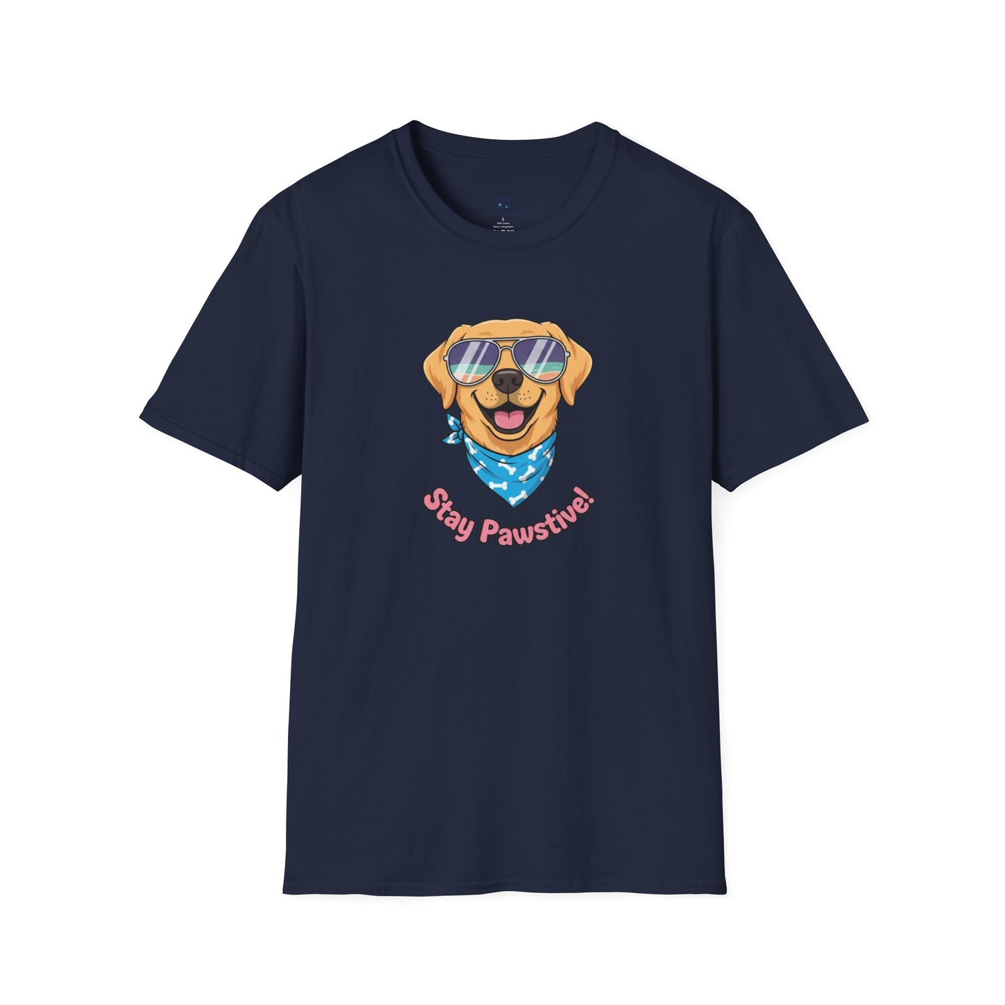 Cool Dog "Stay Pawsitive" Graphic T-Shirt