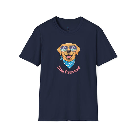 Cool Dog "Stay Pawsitive" Graphic T-Shirt