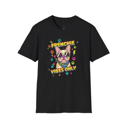 Cool French Bulldog "Vibes Only" T-Shirt