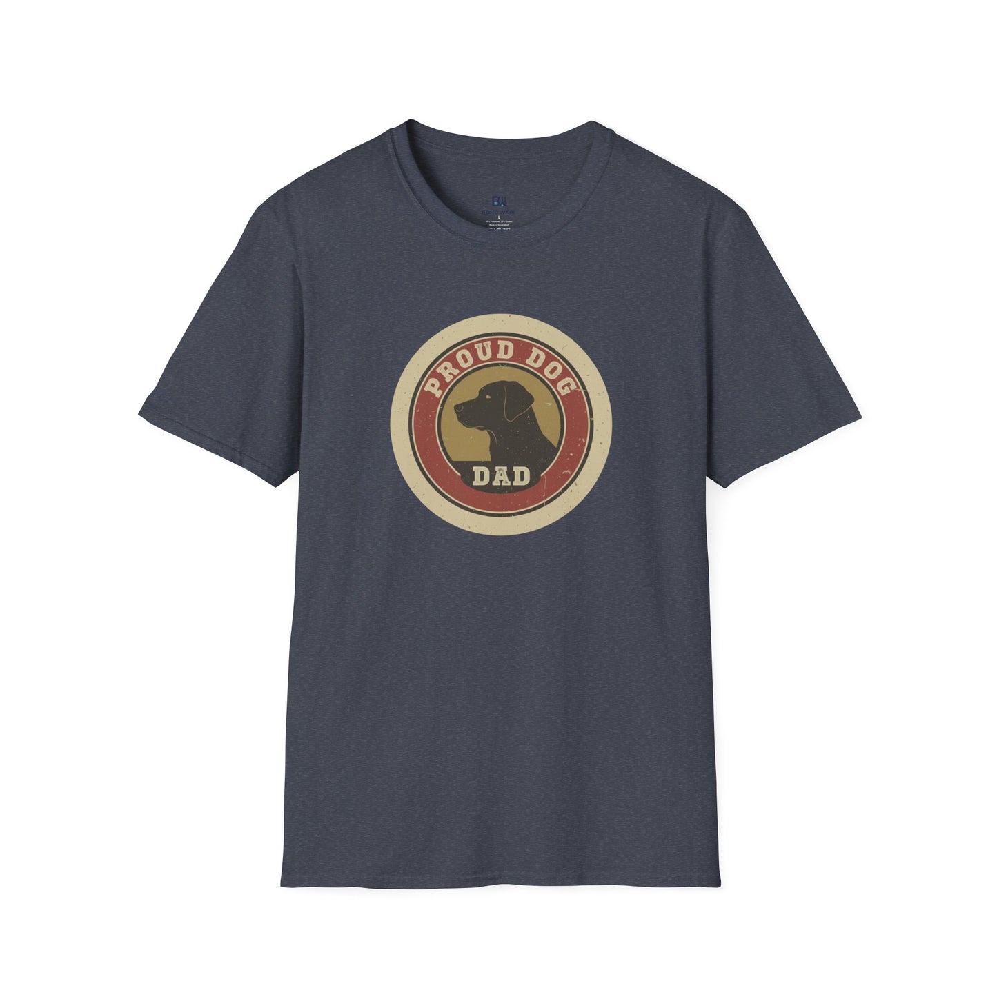 "Proud Dog Dad" Classic Badge Graphic Tee