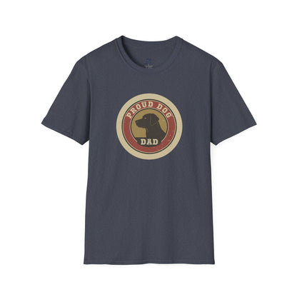 "Proud Dog Dad" Classic Badge Graphic Tee