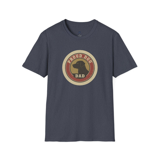 "Proud Dog Dad" Classic Badge Graphic Tee
