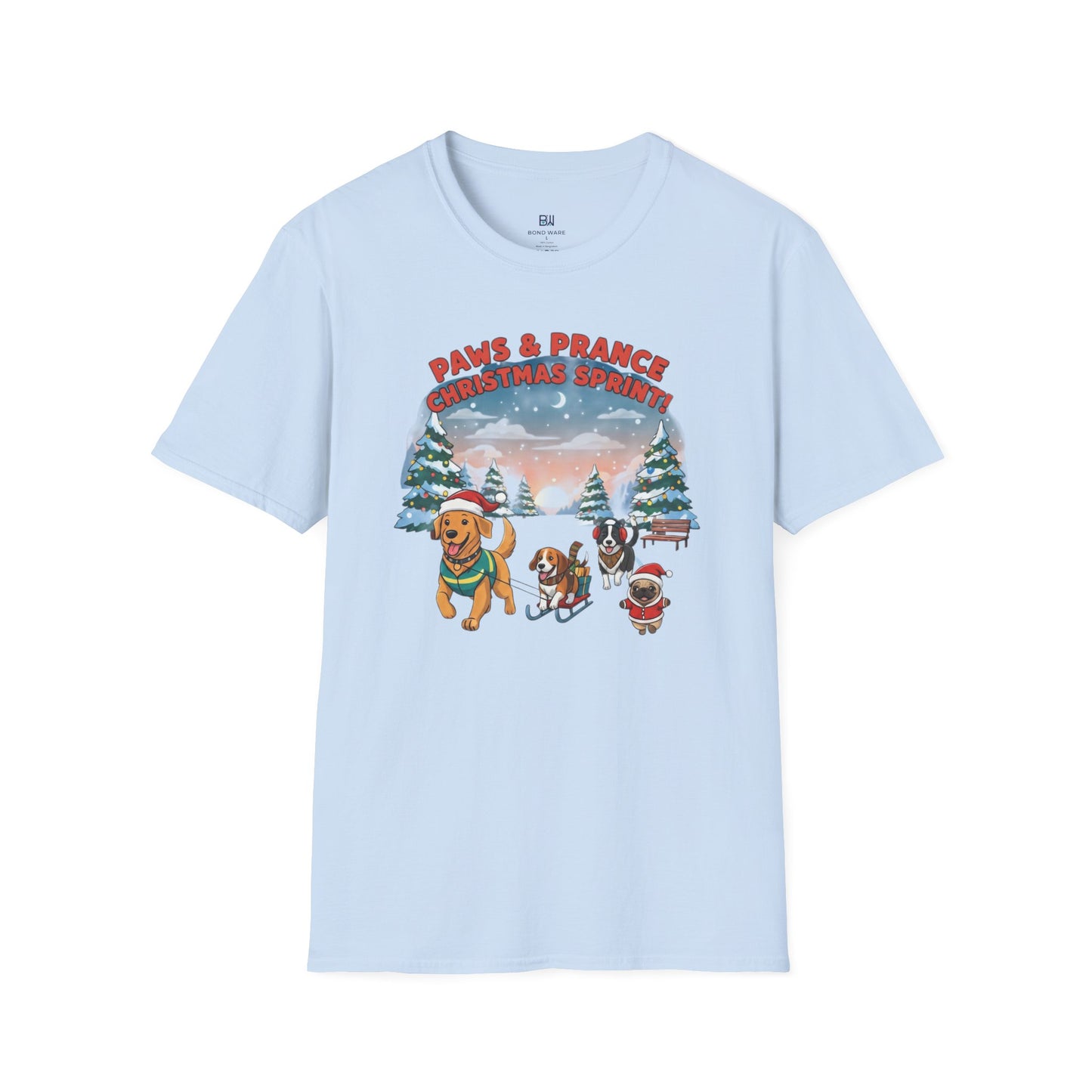 Cute Dogs Christmas Sprint Holiday Race Lover T-Shirt