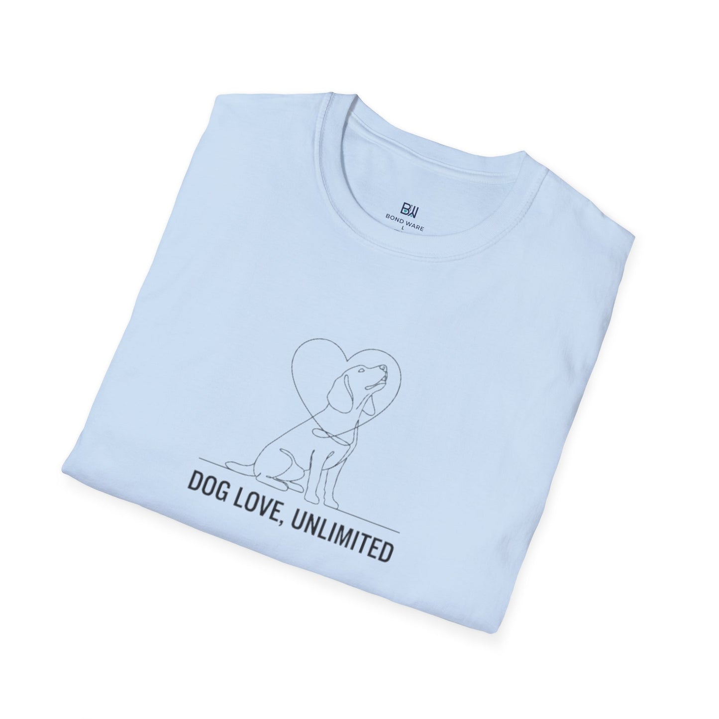 "Dog Love, Unlimited" Minimalist Line Art Tee