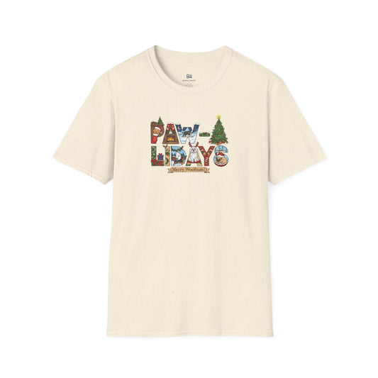 Merry Woofmas Paw-lidays Cute Dog Scenes Xmas Gift T-Shirt