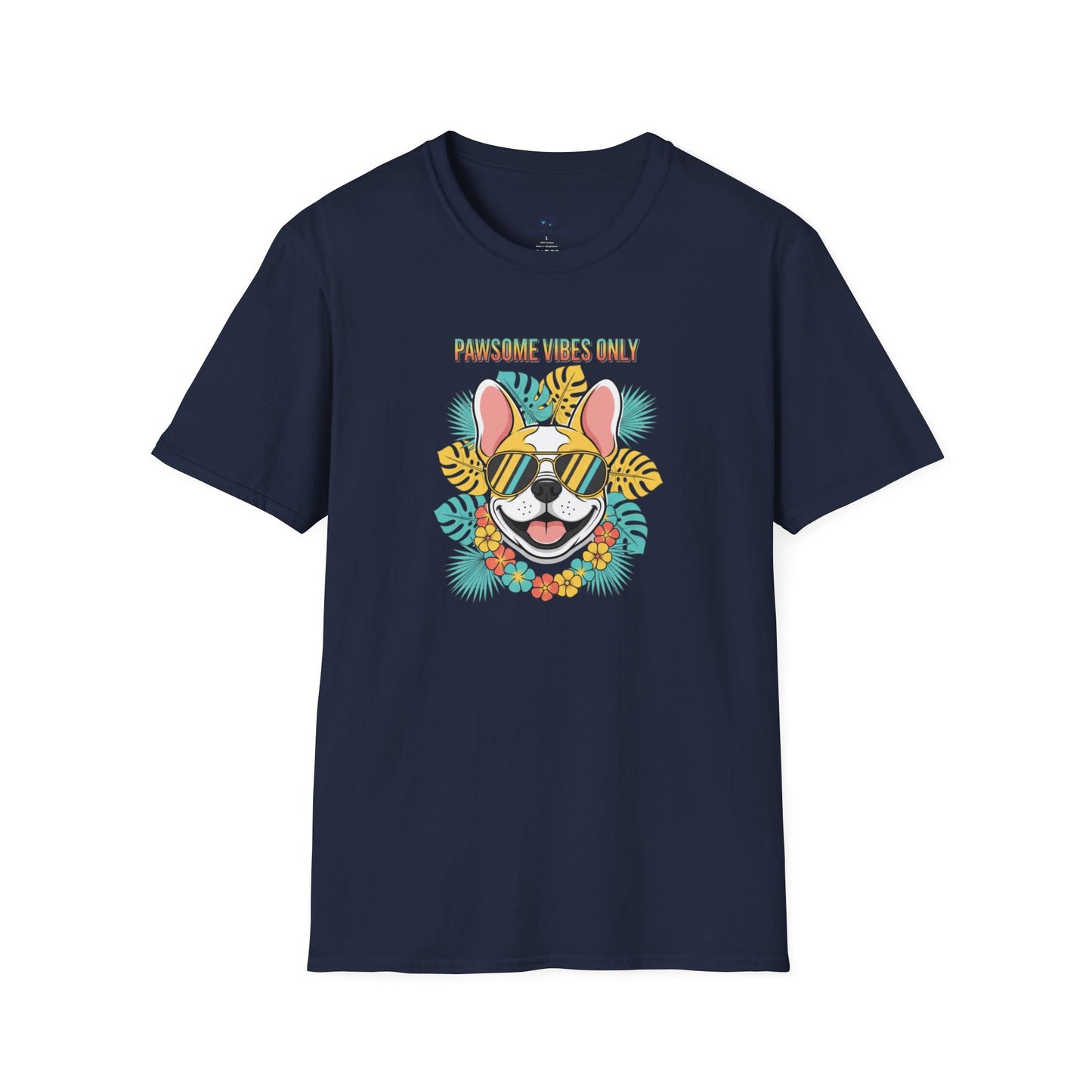 "Pawsome Vibes Only" Summer Frenchie T-Shirt
