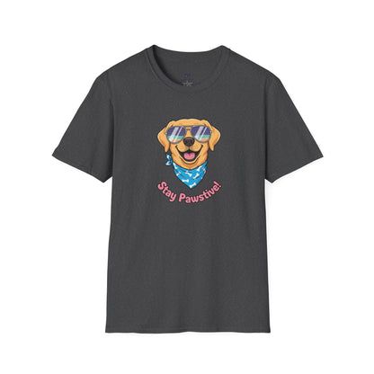 Cool Dog "Stay Pawsitive" Graphic T-Shirt